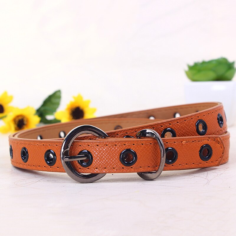 Jongens Meisjes Taille Riem Klassieke Kinderen Riem Pu Leer Snoep Kleur Tailleband Lichtmetalen Gesp Taille Riem Mode Decoratieve Riem: Bruin