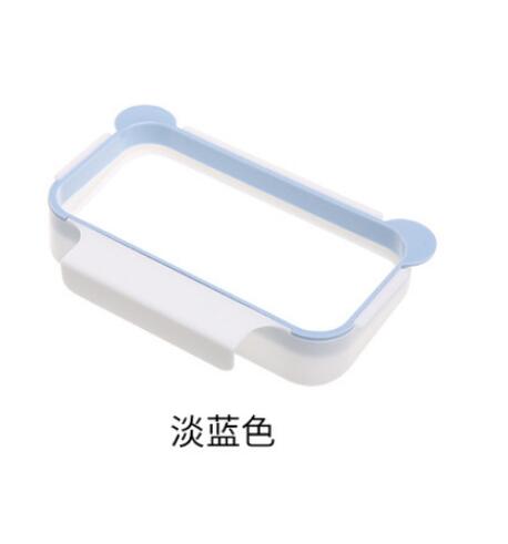 Kitchen Organizer Hanging Cabinet Door Trash Rack Style Storage Rack Garbage Bag Holder Cupboard Cabinet Tailgate Stand Racks: Blue
