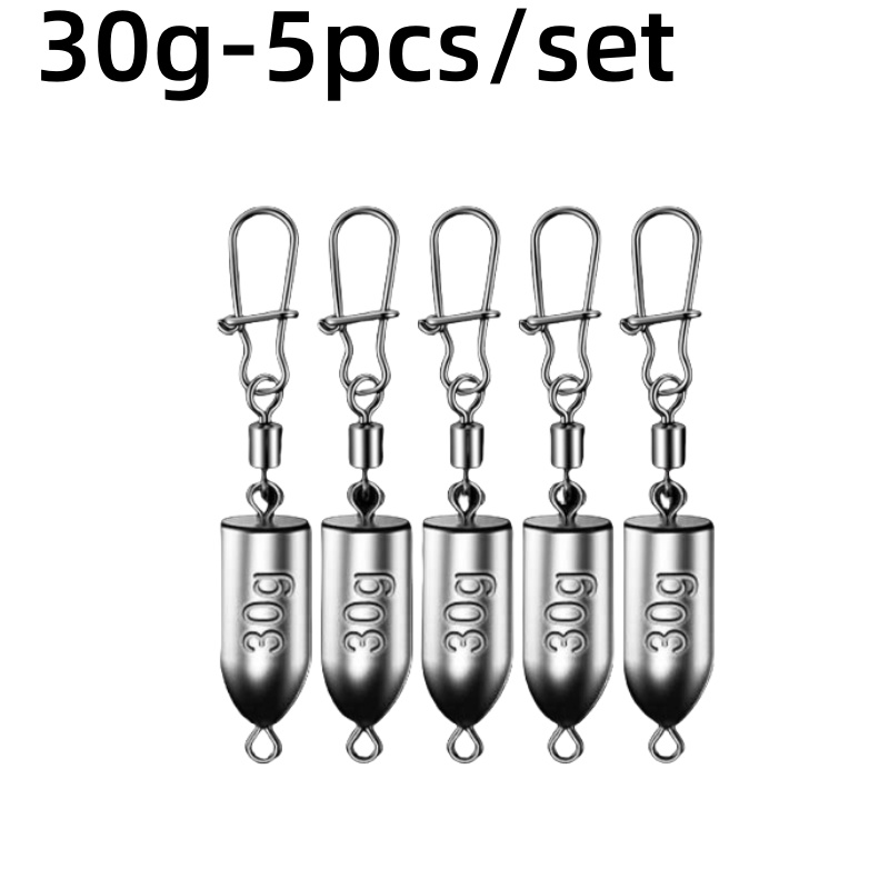 5 peças 10g/15g/20g/25g/30g/40g/50g/60g chumbada de chumbo fundo côncavo roadrunner tapering chumbadas conector de pesca equipamento: Azul
