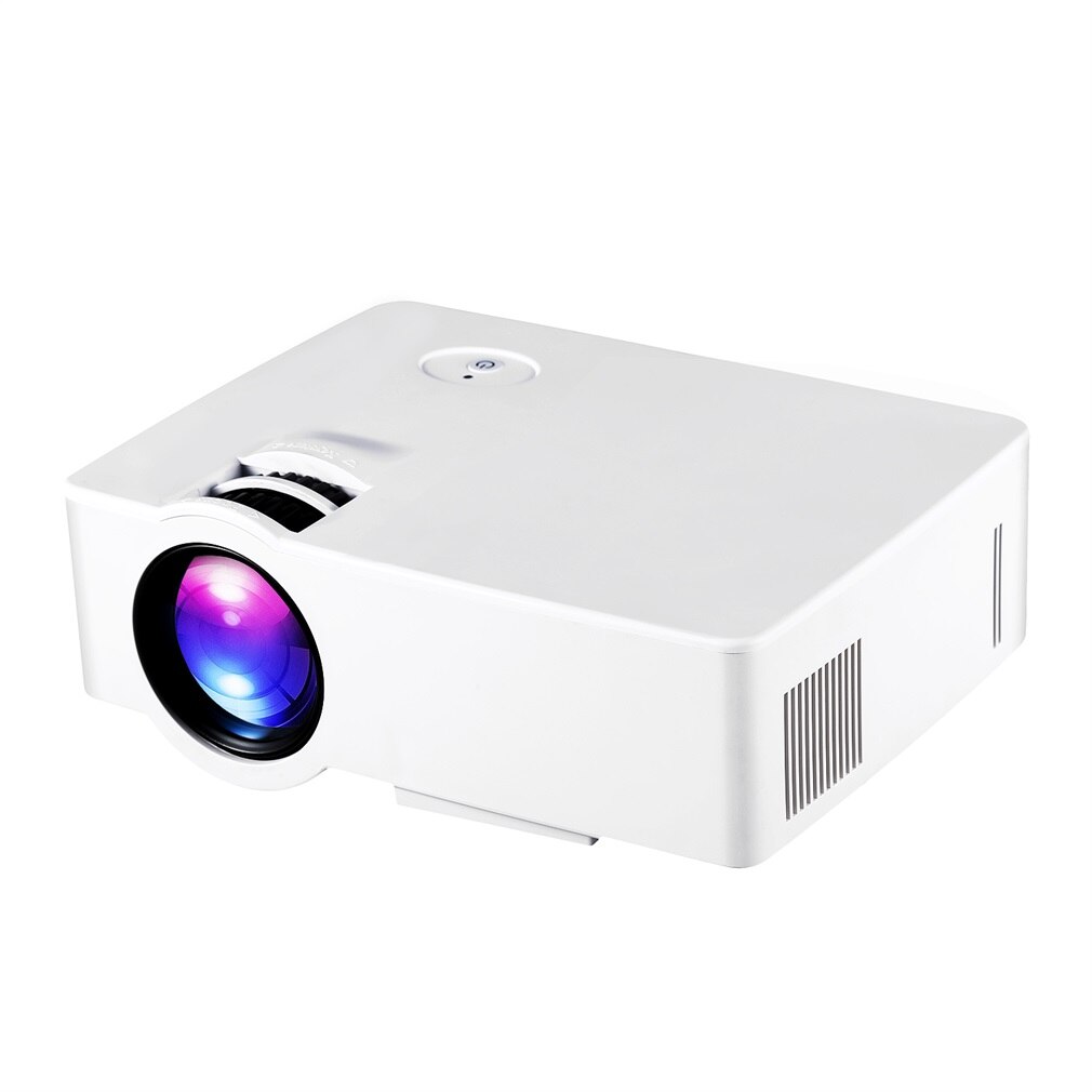 E08S Mini Portable Projector 200 Lumen 800 x 480 Full HD LED Video Home Cinema IR Remote Control Wired Same Screen
