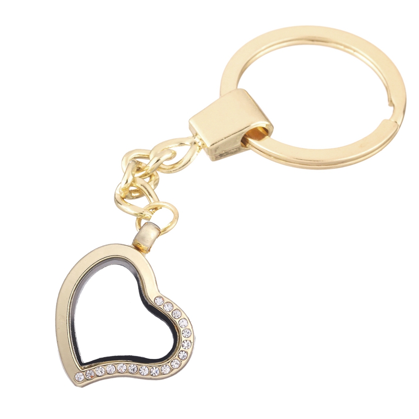 Llavero con medallón de corazones, Llaveros de cristal Para Mujer, colgante de corazón, medallones flotantes, llavero magnético, de Metal Para amigos: Sandía roja