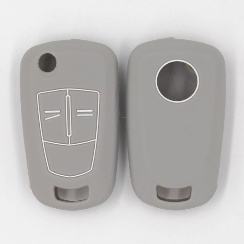 Siliconen 3 Knop Afstandsbediening Sleutel Autosleutel Siliconen Case Voor Opel Astra H Corsa D Badge Embleem Meriva Vauxhall Voor opel Corsa