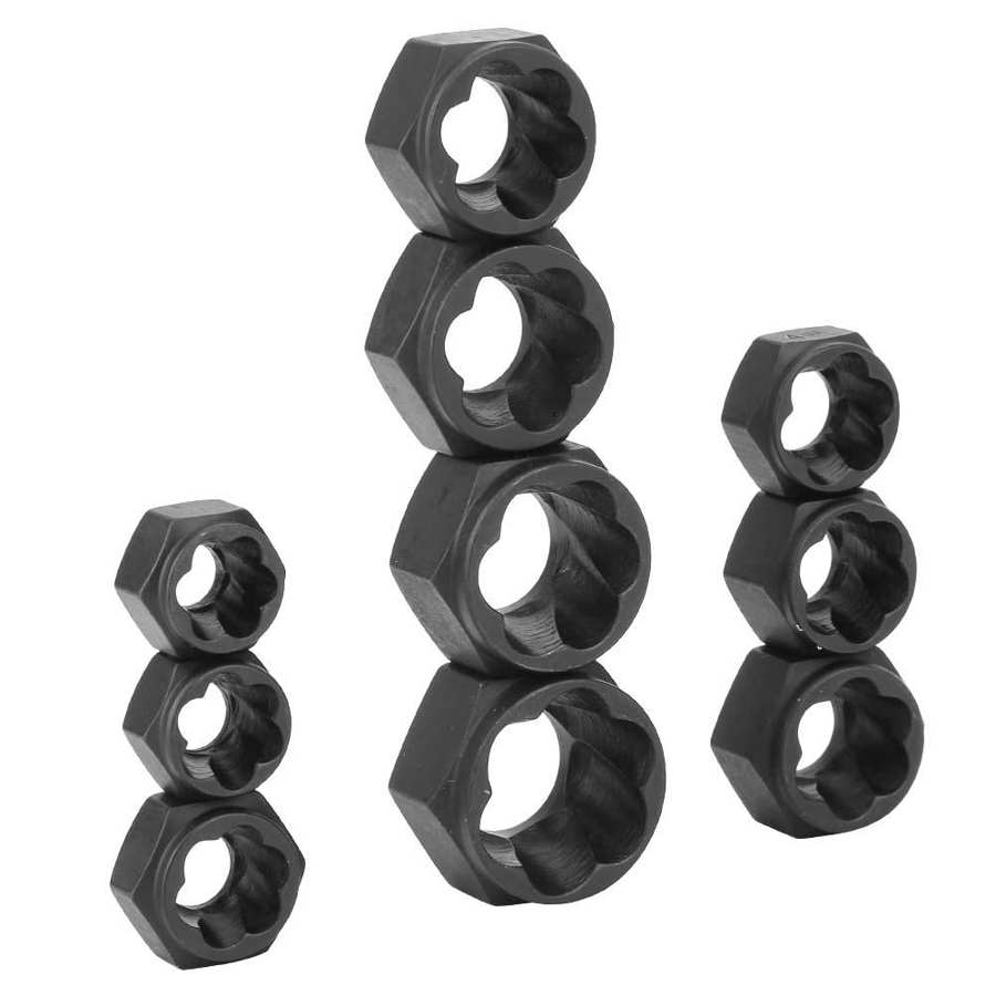 10X Damaged Nut Remover Stud Extractor Broken Removal Kit Tapered