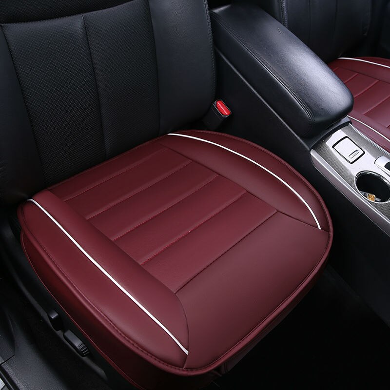 De coche de cuero Set de funda de asiento no diapositiva de protectores de cojines de tamaño Universal para Granta Vesta Chery KIA Mazda Toyota Polo BYD