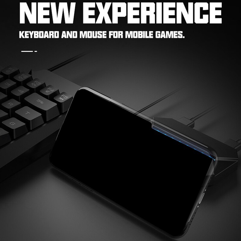 -ZIYOU LANG G6 Kit de convertisseur avec clavier de jeu rvb et convertisseur de souris, adapté pour téléphone Android Ios vers PC