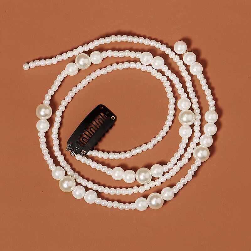 QYY moda Perła opaski dla kobiet akcesoria robić włosów ślubna opaska robić włosów ozdoba ślubna robić włosów peruki imprezowe biżuteria prezent dla druhny