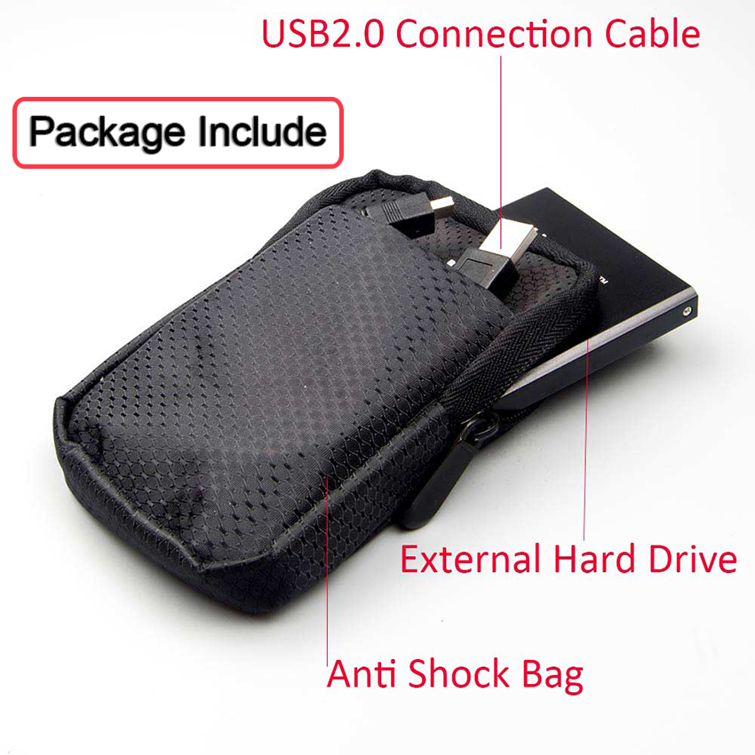 HRDTAC 2.5" Portable External Hard Drive USB 2.0 60GB 80GB 120GB 160GB 250GB 320GB 500GB HDD External HD Hard Disk for PC/Mac
