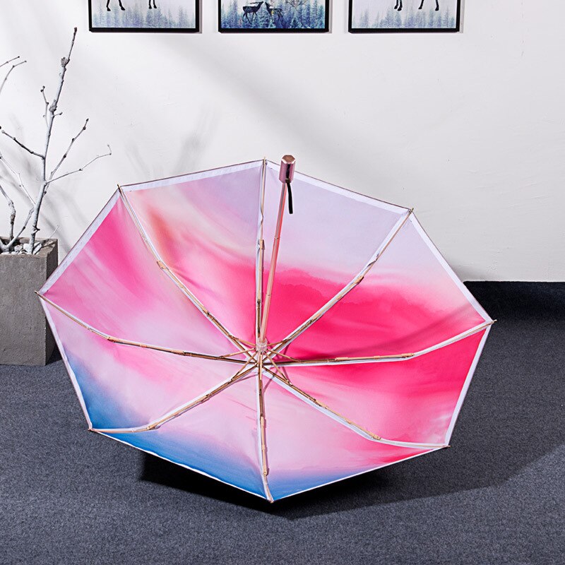 Paraguas de colores para chica, sombrilla de colores, tamaño de paraguas grande: Rosa