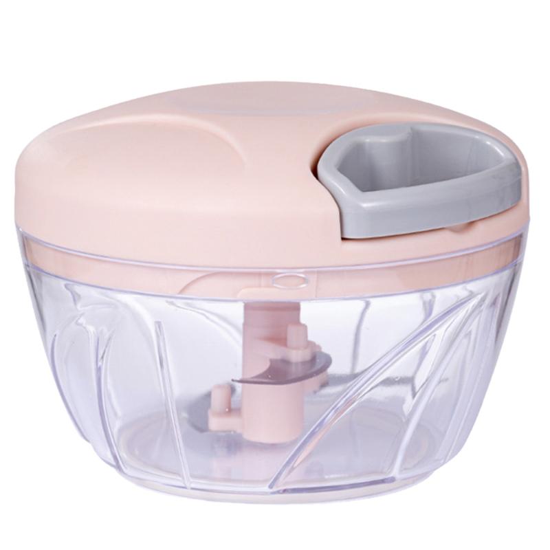 Multifunction Hand-held Vegetable Cutter Anti-skid Manual Slices Fruit Meat Grinder Kitchen Stainless Steel Blade Mixer Chopper: 3 blade3