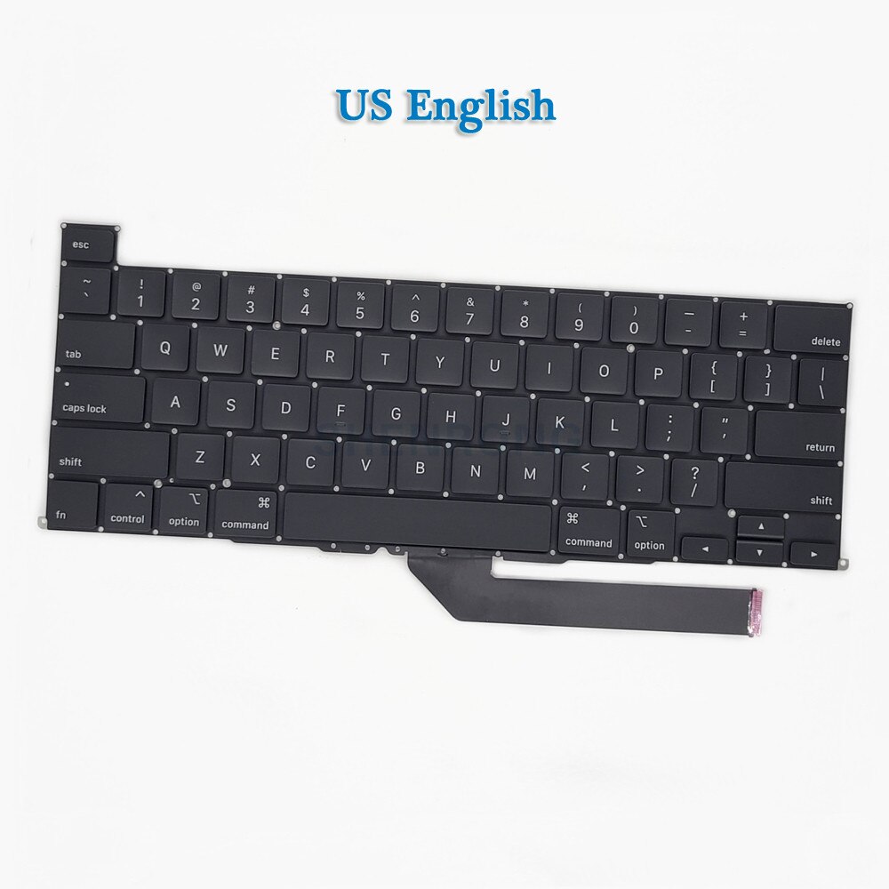 A2141 Keyboard EU UK US English FR French Spanish German Russian Arabic For MacBook Pro Retina 16" A2141 Year EMC 3347
