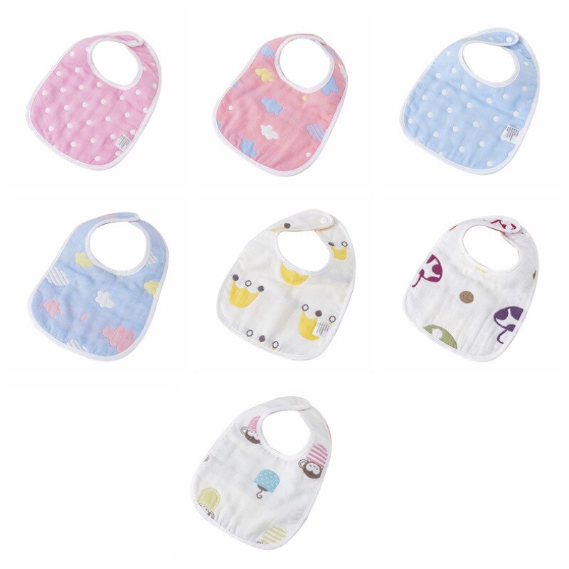 0-3T Baby Lätzchen Druck Waschbar U Geformt Lätzchen Kleinkind Baby unisex Sechs schichten Saugfähigen Sabbern Handtuch Weichen Lätzchen Blick Speichel Handtuch