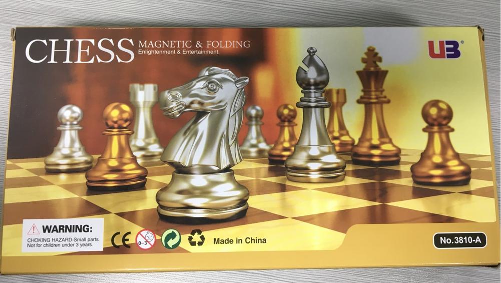 38810 Small Magnetic Chess Set Travel Chess Set With Folding Board Portable Chessboard: A