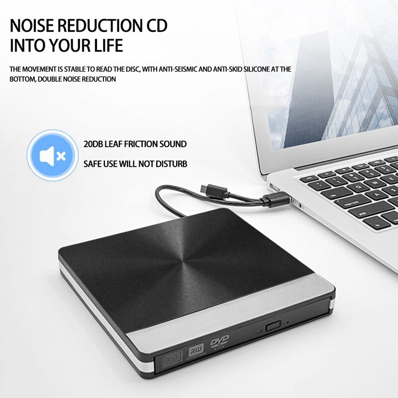USB 3.0 External Optical Drive Mobile DVD Burner Computer Notebook Type-C External Optical Drive