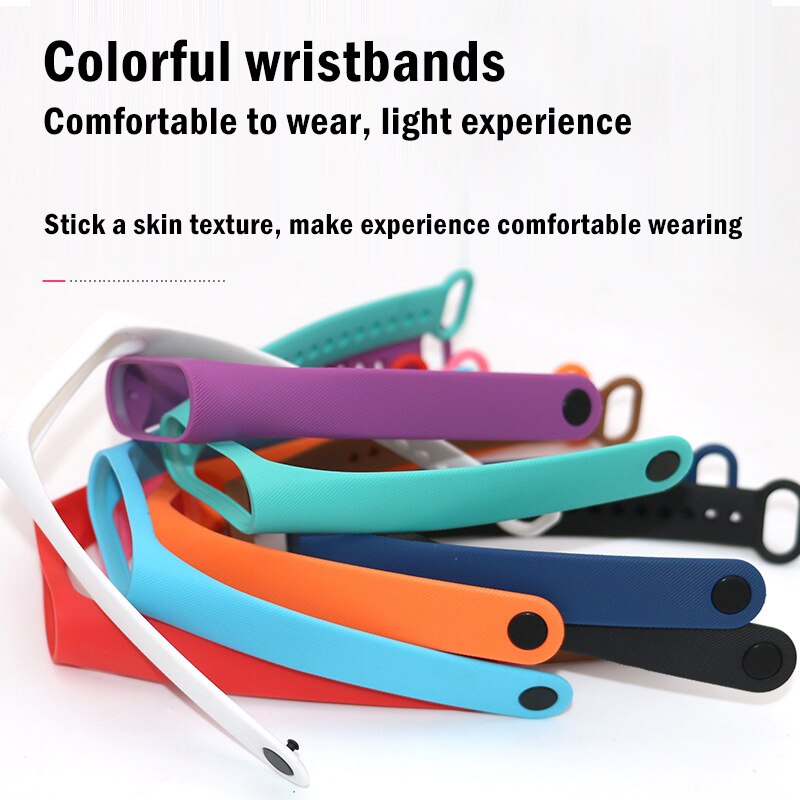 Correa de silicona para Xiaomi Mi band 3 y 3, repuesto de pulsera de silicona variada para pulseras inteligentes mi band 3 y Mi band 3