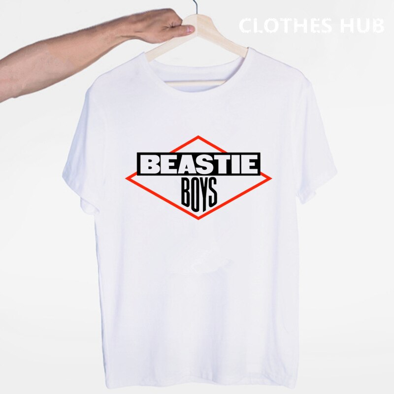 Beastie gutter hip hop musikk t-skjorte hipster t-skjorte o-hals korte ermer sommer casual unisex t-skjorte for menn og kvinner: Beige / S