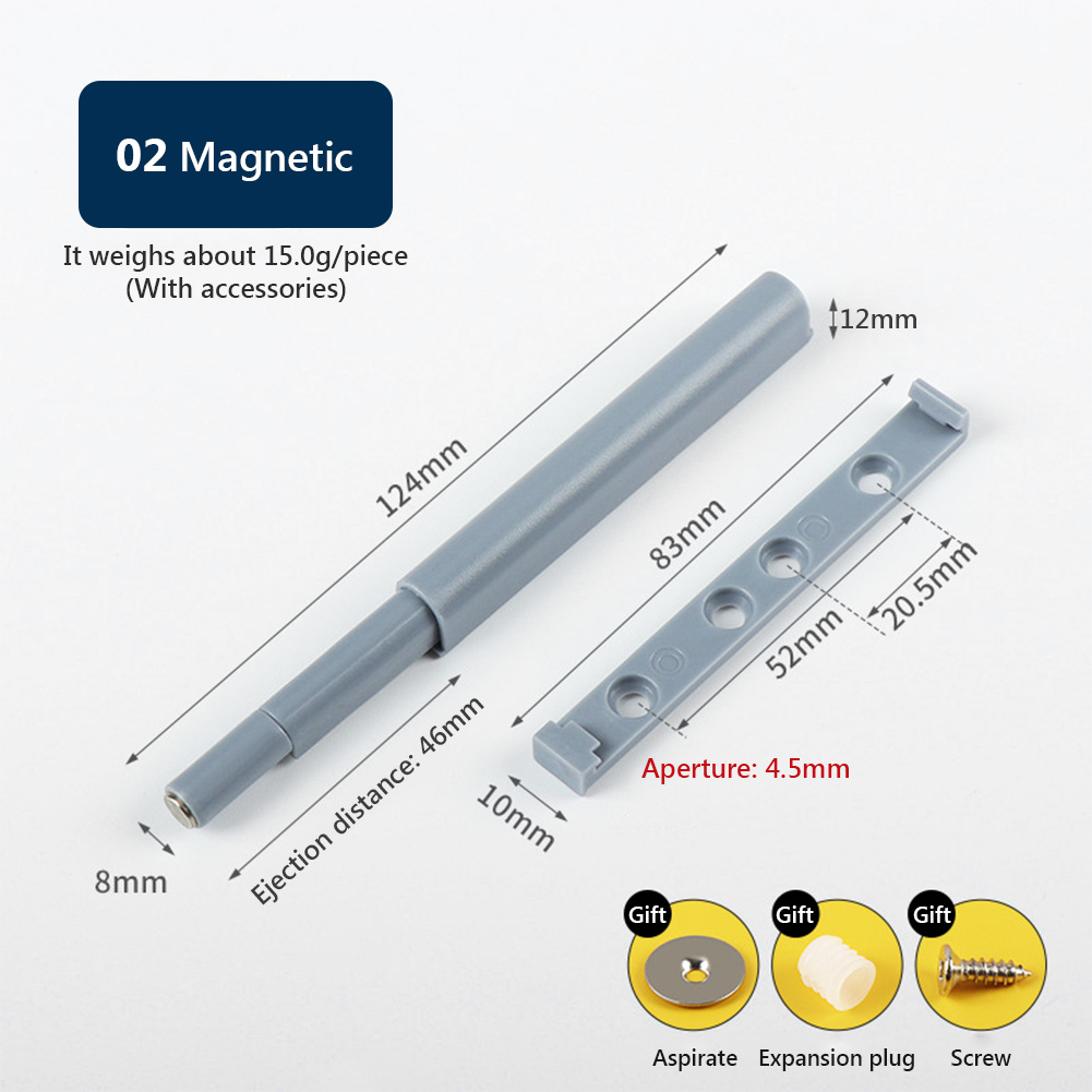 Damper Cabinet Catches Latch Cupboard Push Hidden Kitchen Pulls Stop Drawer Soft Handle Furniture Hardware Cabinet Damper Buffer: Chrome