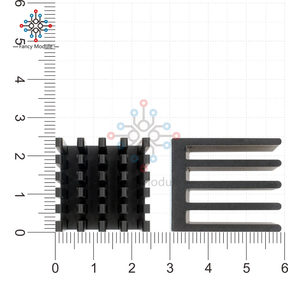 2Pcs Computer Cooler Radiator Aluminum Heatsink Heat sink for Electronic Chip Heat dissipation Cooling Pads 22*22*25mm