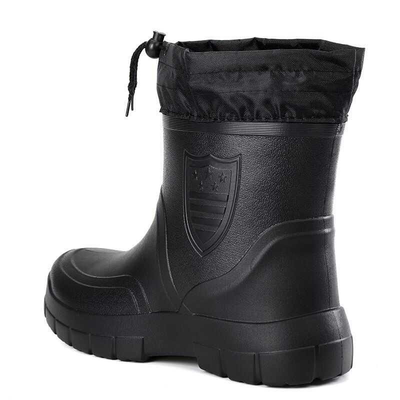 Swyivy Eva Regenlaarzen Met Bont Warm Winter Schoenen Voor Mannen Ankle Hight Snowboots Watetproof Licht Gewicht Regenlaarzen