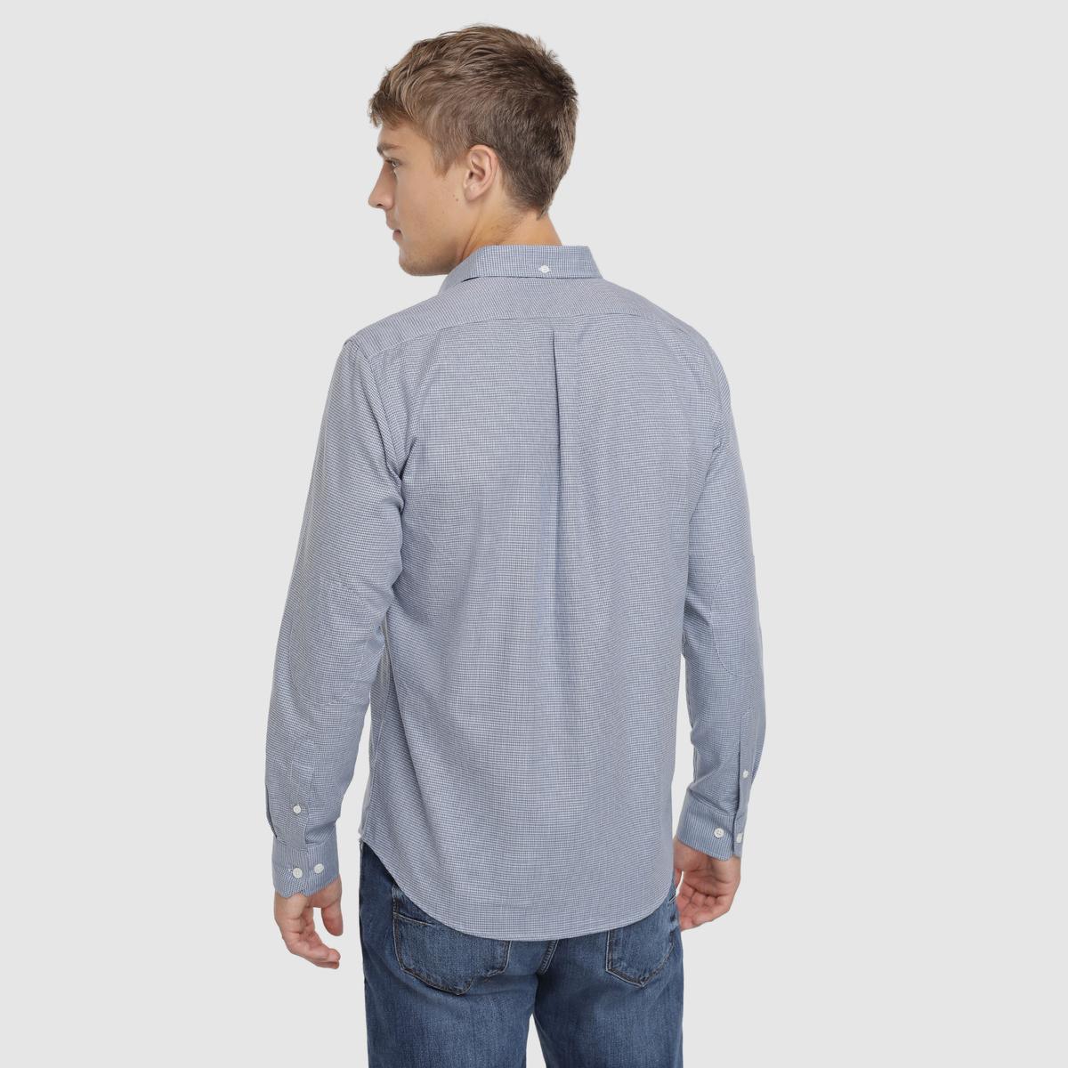 Unit - Camisa de sport para hombre lisa con botones. Ropa de hombre estilo casual para uso a diario
