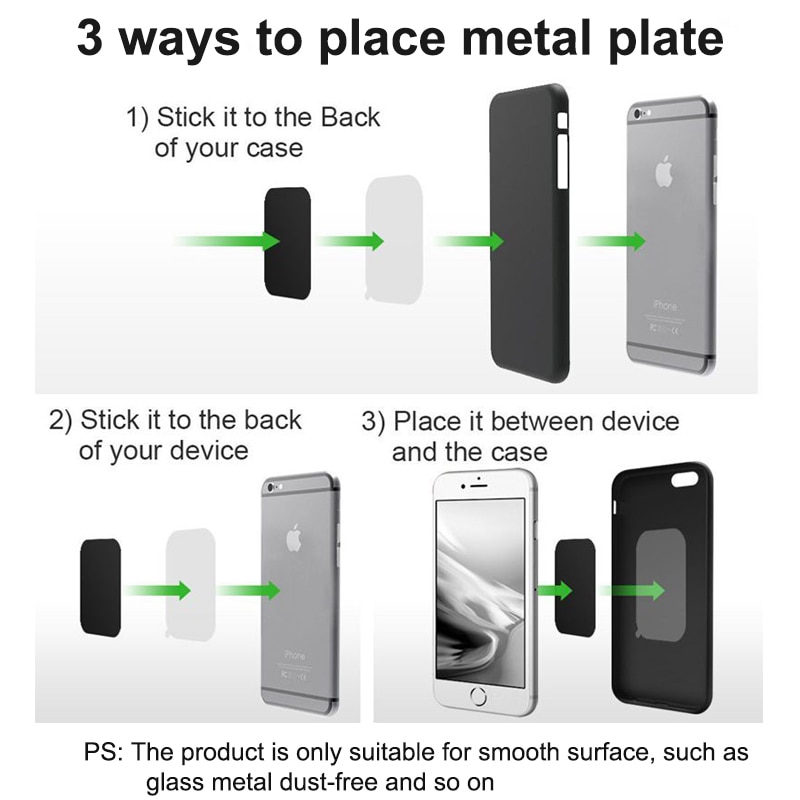 XMXCZKJ Metal Plate Universal Mount Metal Plate Kit with Adhesive for Magnetic Car Mount Cell Phone Holder Magnet Mobile Stand