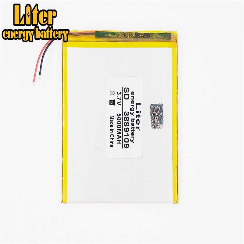 Lithium-Ion Battery - 5000mAh Polymer - 3.7V - Rechargeable - for 7, 8, 9 Inch Tablet PCs