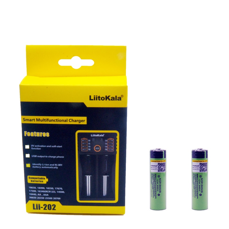 Liitokala 3.7 V 3400 mAh 18650 Li-Ion Oplaadbare Batterij (GEEN PCB) lii-202 USB 26650 18650 AAA AA Smart Charger