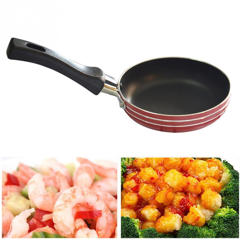 12cm mini non-stick stekpanna praktiskt kök hållbart pan aluminium med handtag