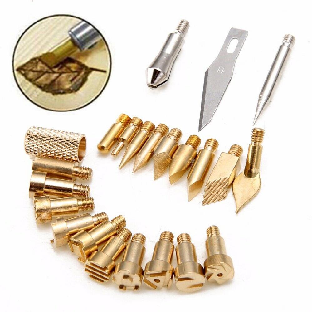 Pyrography Bit 22Pcs Wood Burning Tool Kits Craft Set Soldering I... – Grandado