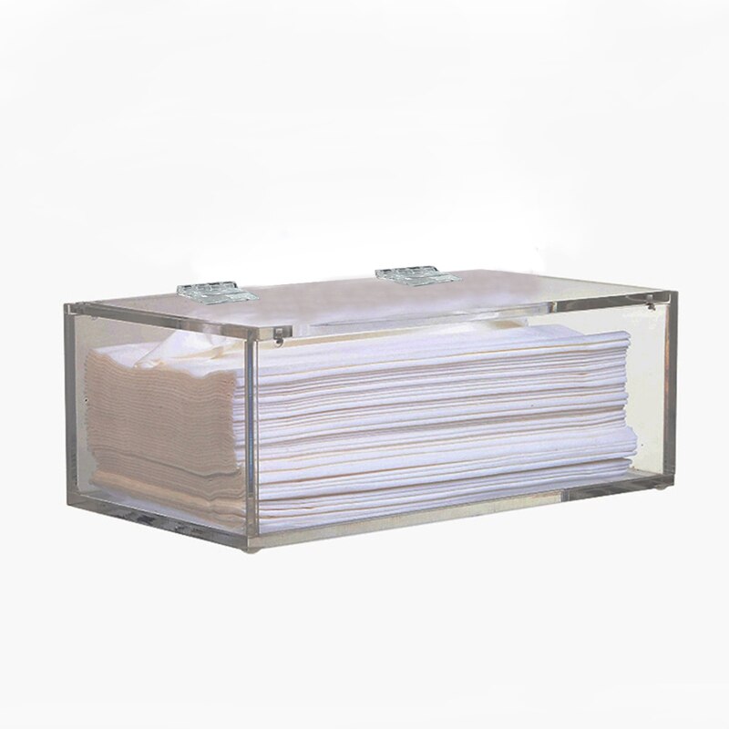 Acrylic Clear Tissue Box Disposable Mask Storage Box Gloves Dustproof Organize Box