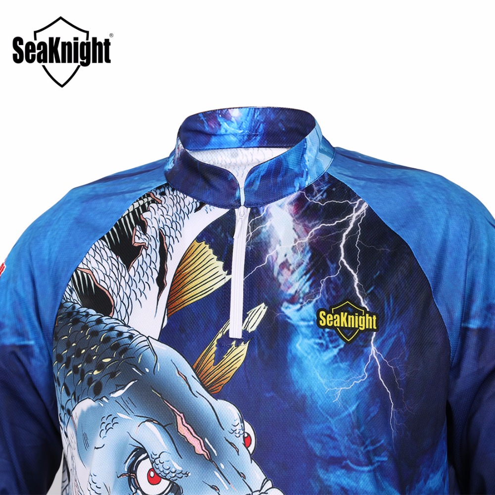 Seaknight Vissen Kleding SK004 Lange Mouwen L Xl Xxl Xxxl Xxxxl Zomer Sneldrogende Ademend Anti-Uv Zon Bescherming T shirt