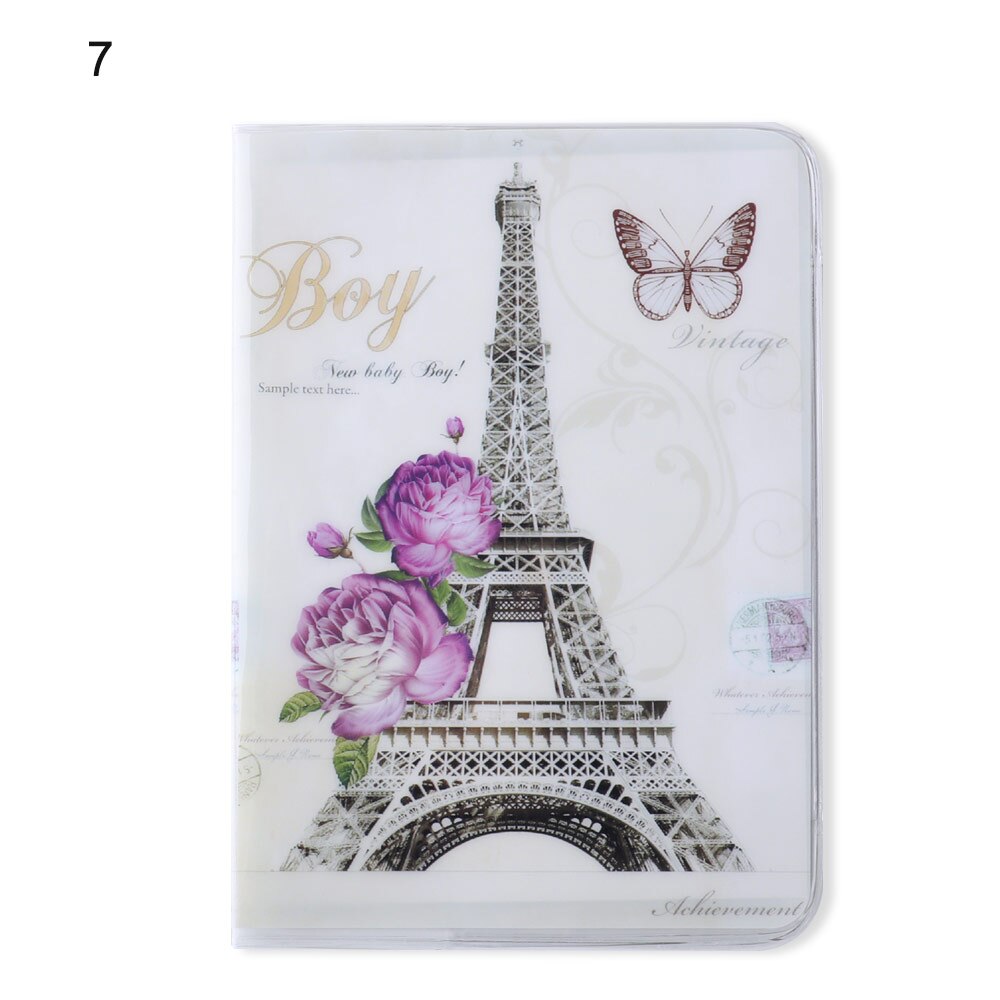 1Pc Passport Cover Card ID Holders Women Men Travel PVC Document Folder Passport Package Eiffel Tower Passport Holders: 7