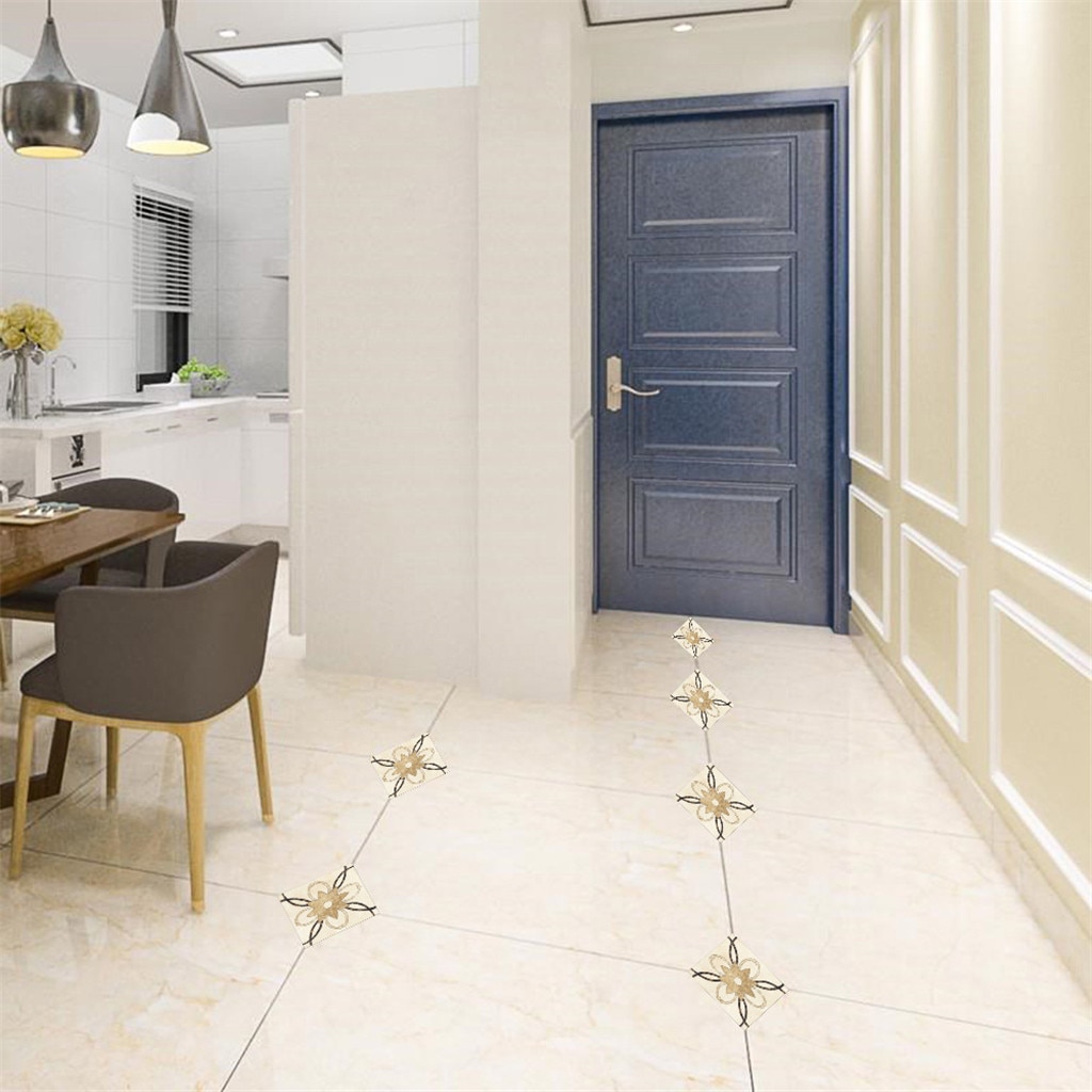 10 Pcs/set Tile Sticker Ceramic Tile Stickers Self Adhesive Tiles Art Diagonal 3d Floor Stick Stickers Kitchen House Decoration