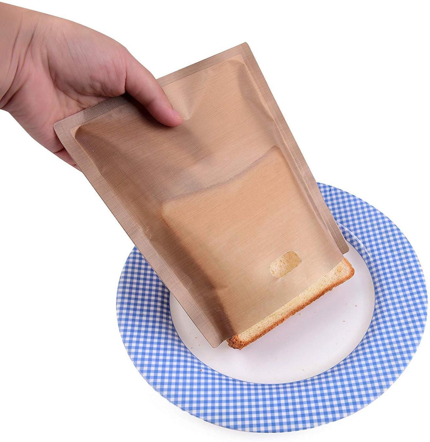 20pcs/pack Non Stick Toaster Bags Reusable Heat Resistant Grilled Cheese Sandwich Bread Bag Kitchen Cooking Toaster Oven Bags
