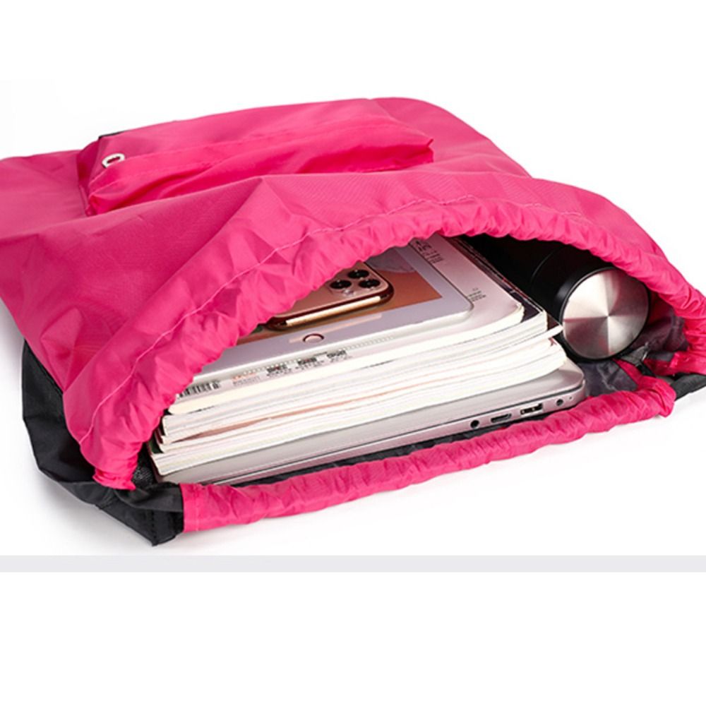 Estudante mochila feminina sacos de escola à prova dwaterproof água grande capacidade ins moda cordão mochila saco de viagem