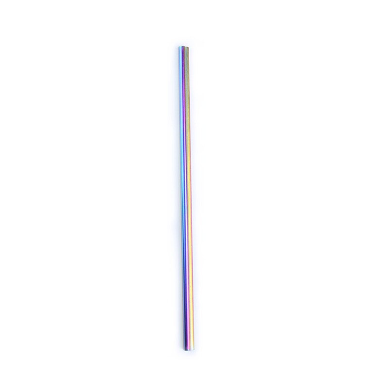 Rainbow Color Reusable Metal Straws Set With Cleaner Brush 304 Stainless Steel Drinking Straw Milk Drinkware Bar Party Accessory: O