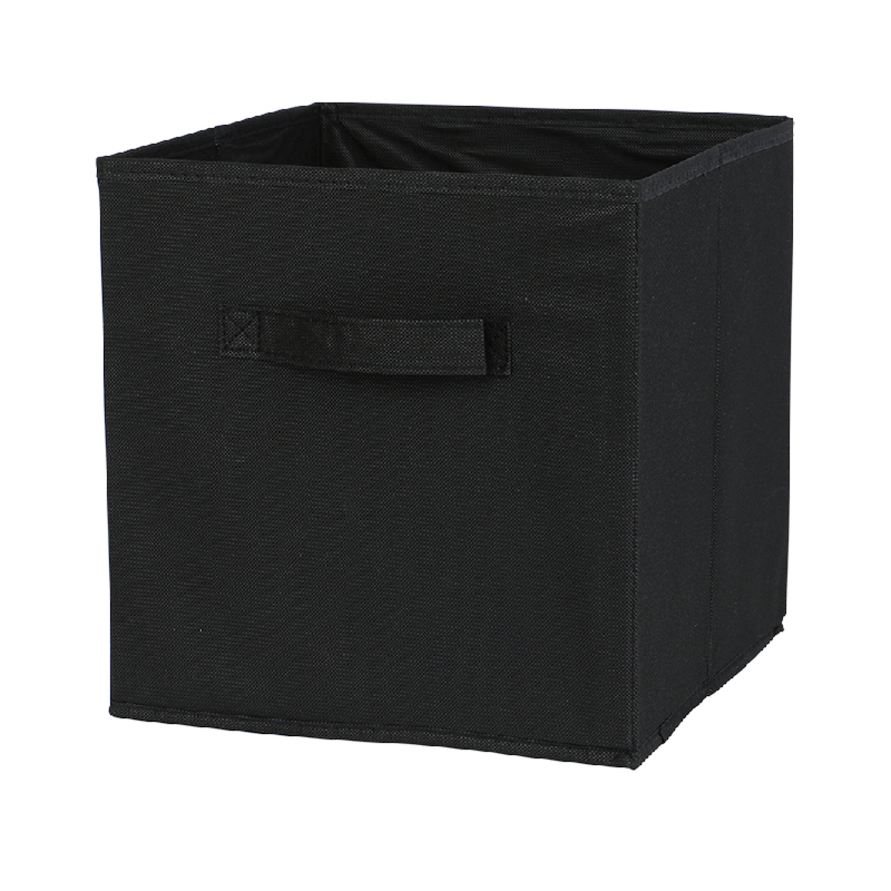 Non Woven Fabric Bin Fabric Cloth Storage Box for Book Clothes Toys Storage Foldable Closet Drawer Storage Organizer Bins Basket: WHITE