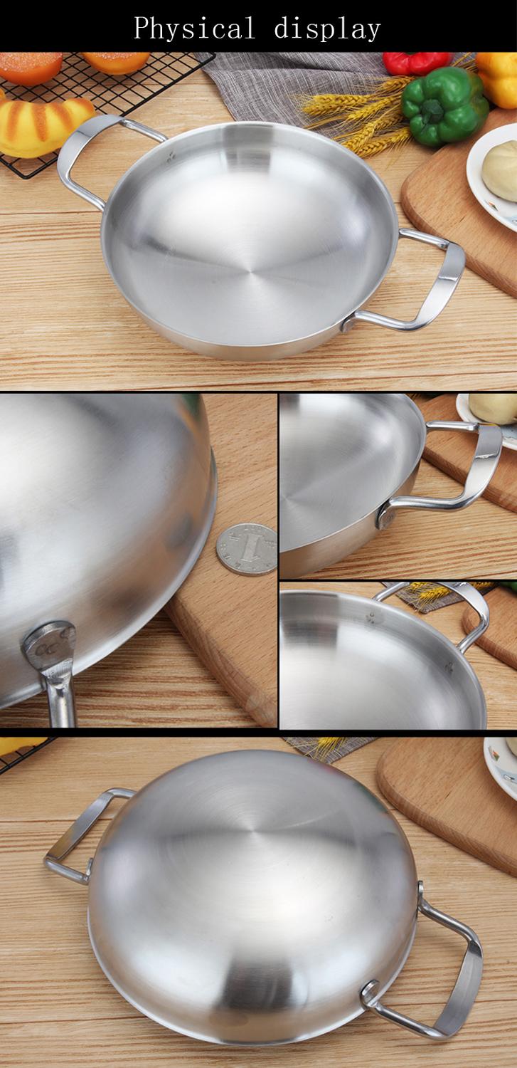 Sartén clásica de acero inoxidable para Mini Chef, utensilios de cocina, 18cm diámetro interior/20cm/22cm