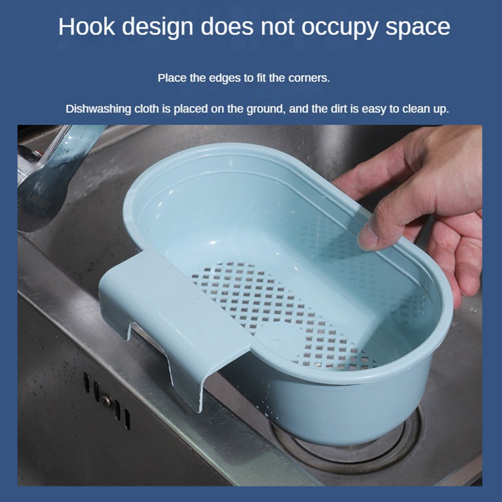 Cesta de drenaje de plástico para el hogar, soporte ajustable para fregadero de cocina, esponja de jabón, cesta colgante, bolsa de escurridor, accesorios de cocina