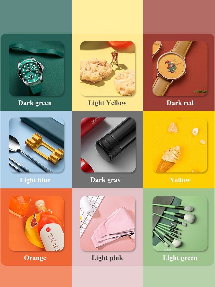 Matte Effect PVC Board Macaron Colors Photography Backdrops Photo Studio Accessories Background Props Food Fotografia Waterproof