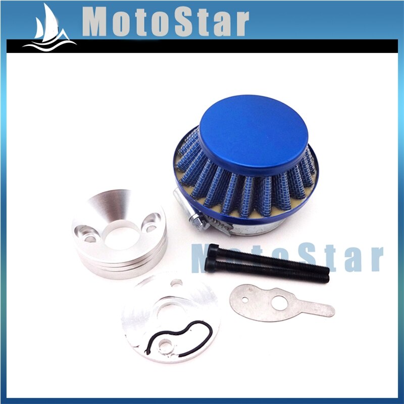 44mm Air Filter + Air Filter Adapter Stack For 2 Stroke 33cc 43cc 49cc Engine Big Foot Goped Blad Z Gas Scooter