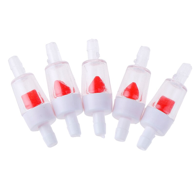5pcs/set Aquarium Fish Tank Air Pump Check Valve One Way Non-Return Valve Fish Tank Aquarium Water Air Pump: Red
