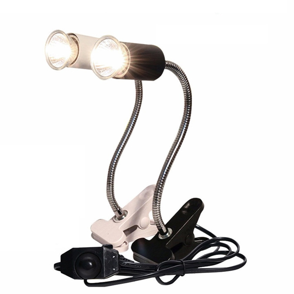 Reptil uva uvb lampe med clip-on pære lampeholder sett skilpadde basking uv varme lampe pære sett skilpadder øgler lys belysning