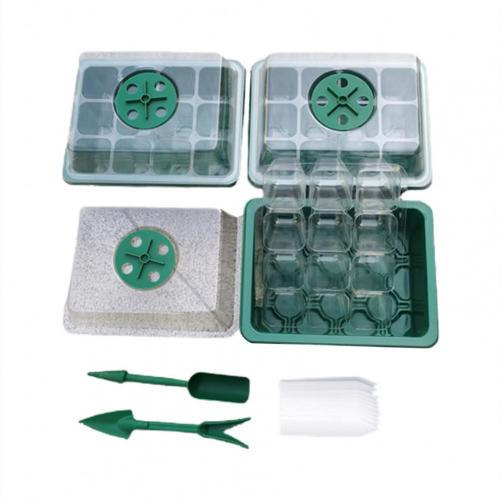 Germination Tray 12 Drainage Hole Strong Ventilation Plastic Nursery Plant Tray for Home: Style 2
