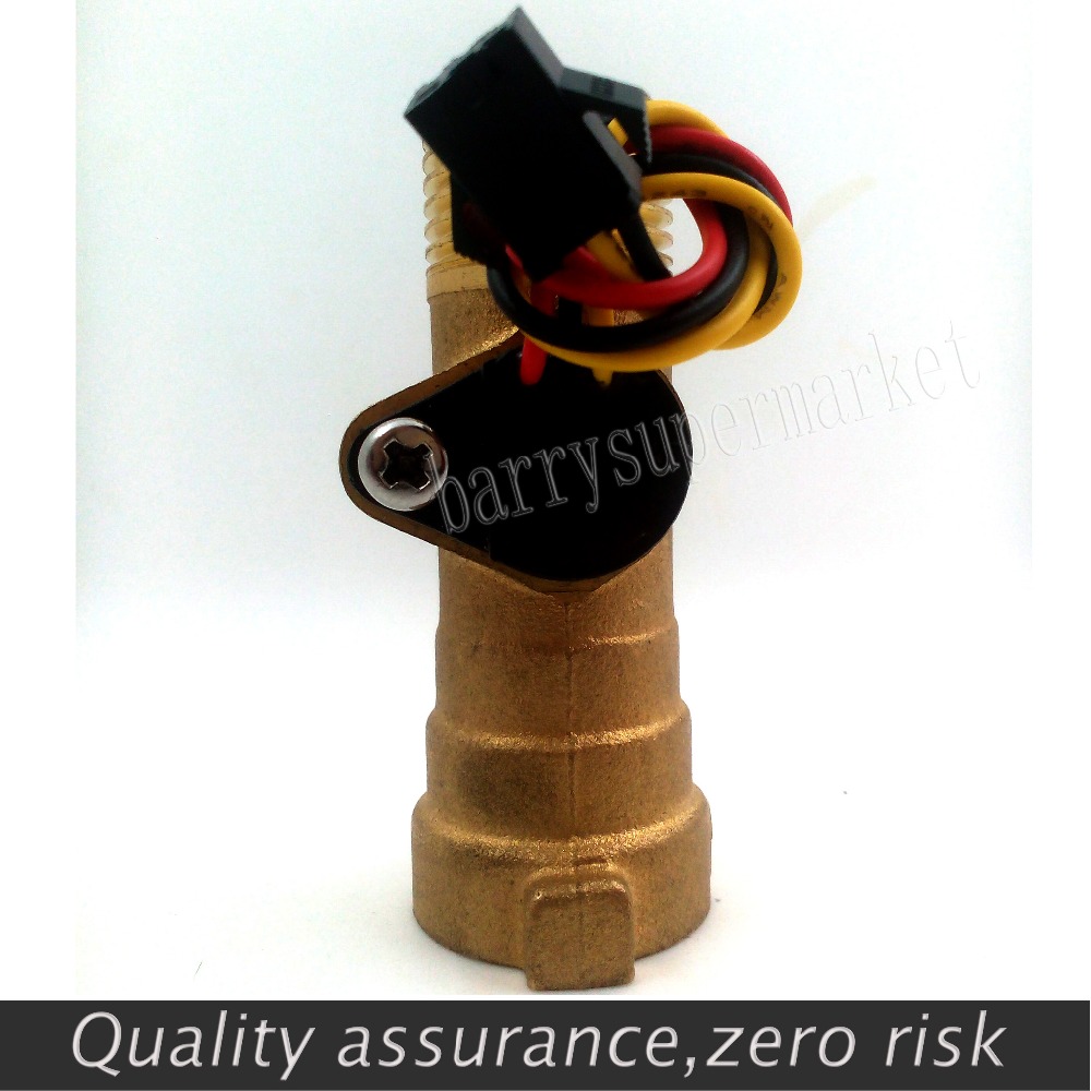 Electronic Flow Meter Electronic Flow Sensor 0.3-10L/M for solar water heater water flow meter G1/2 YF-B8 Magnetic valve