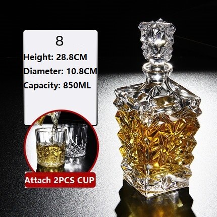 Russland Wodka Karaffe Whiskey Flasche Kristall Glas Wein Bahre Behälter Glasflasche Glas Tasse Heimat Bar Werkzeuge Dekoration: 8