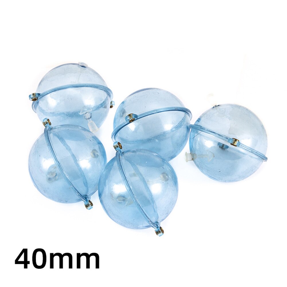 Ensemble de 5 flotteurs de pêche portables en ABS, boules d&#39;eau, à bulles, accessoires pour la pêche en mer, appâts pour la flottaison du pain
