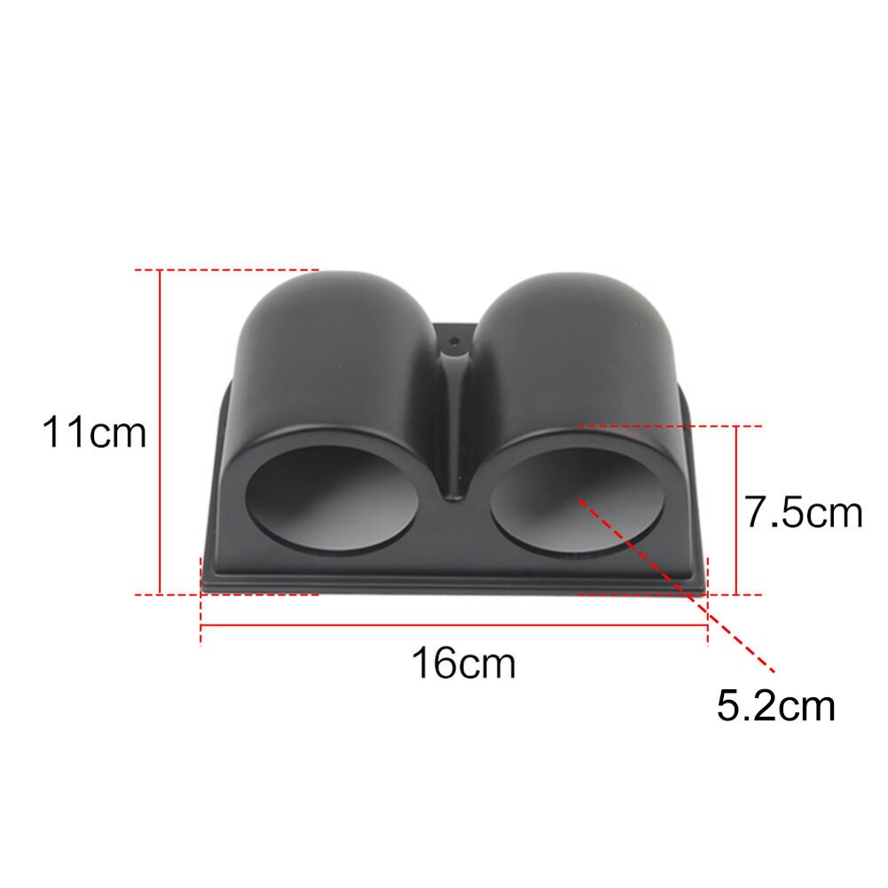 Universal 2 Inch 52mm Gauges Auto Vehicle Dual Hole Dashboard Car Gauge Pod Mount Holder Car Meters Holder: Default Title