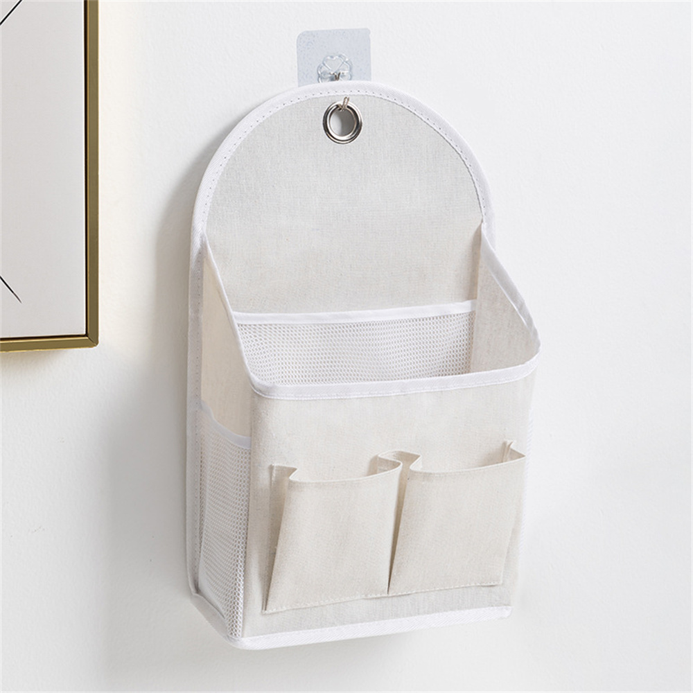 Fabric Hanging Storage Bag for Dormitory Wall Mounted Wall Door Bags Dual-Pocket Side Mesh Organizer Book Magazine Phone Holder: green