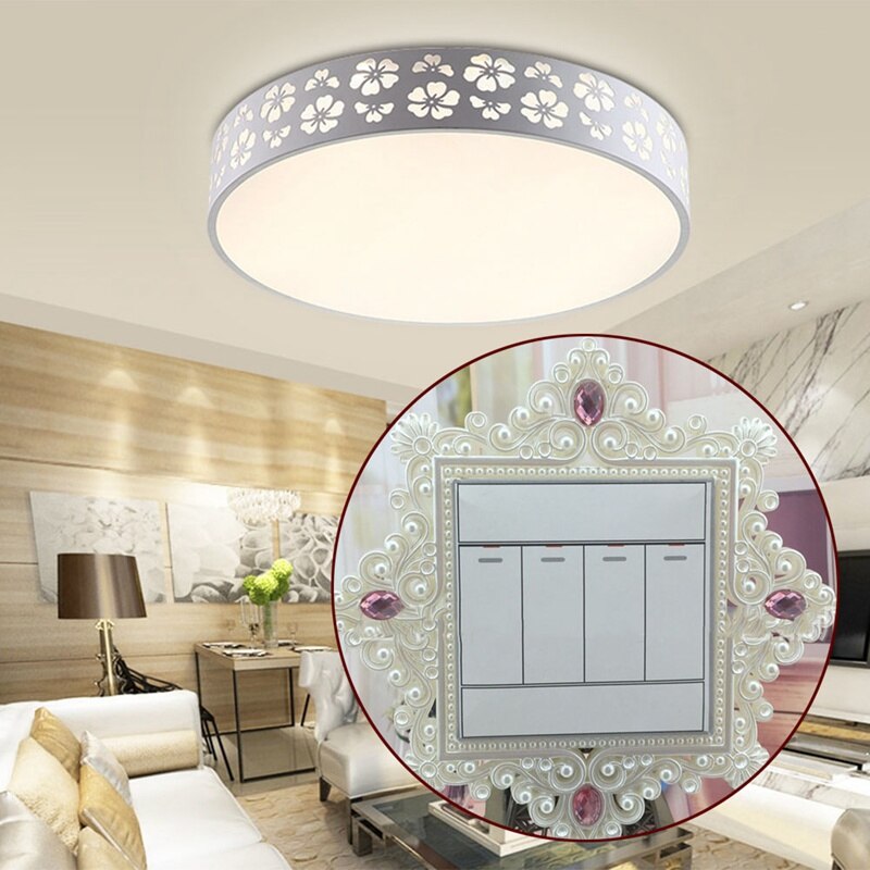 Resin Single Light Switch Surround Socket Finger Plate Panel Cover for Home Office Decoration Wall Sticker