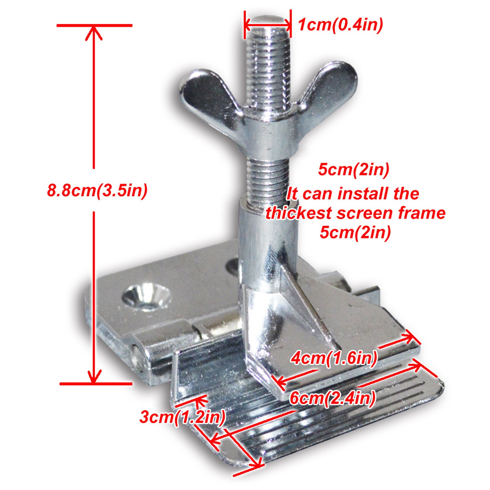 2 szt. Ramka ekranu zawias motylkowy zaciski sitodruk zacisk ze stopu cynku w/śrubin
